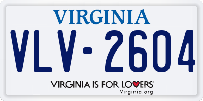 VA license plate VLV2604