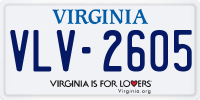 VA license plate VLV2605