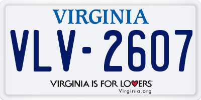 VA license plate VLV2607