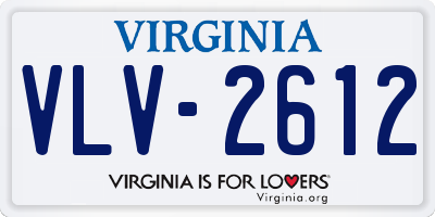 VA license plate VLV2612