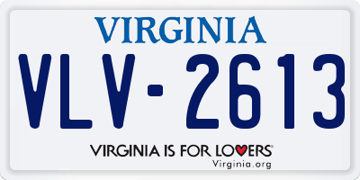 VA license plate VLV2613