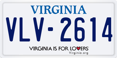 VA license plate VLV2614