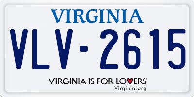 VA license plate VLV2615