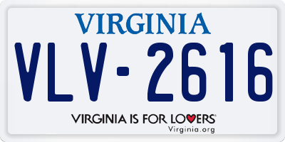 VA license plate VLV2616