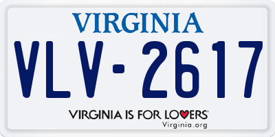 VA license plate VLV2617
