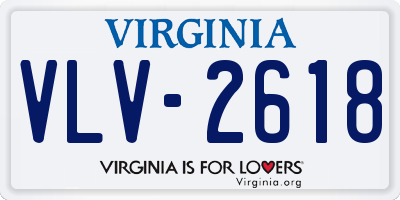 VA license plate VLV2618