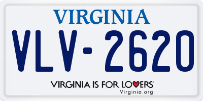 VA license plate VLV2620