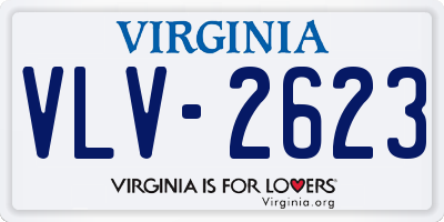 VA license plate VLV2623