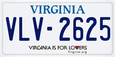 VA license plate VLV2625