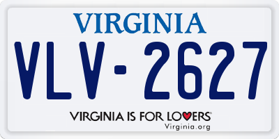 VA license plate VLV2627