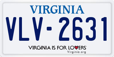 VA license plate VLV2631