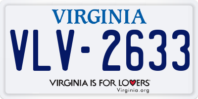 VA license plate VLV2633