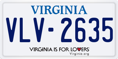 VA license plate VLV2635