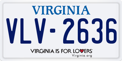VA license plate VLV2636
