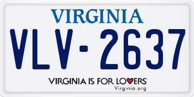 VA license plate VLV2637
