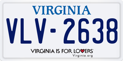 VA license plate VLV2638