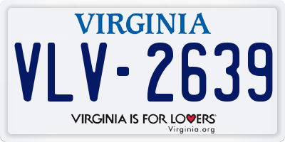 VA license plate VLV2639