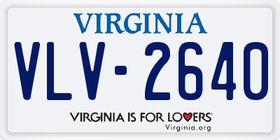 VA license plate VLV2640