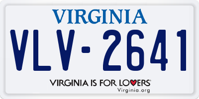 VA license plate VLV2641