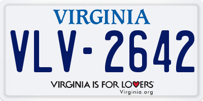 VA license plate VLV2642