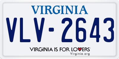 VA license plate VLV2643