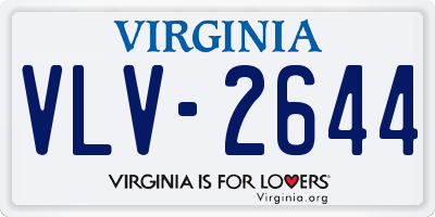 VA license plate VLV2644