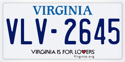 VA license plate VLV2645