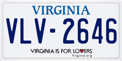 VA license plate VLV2646