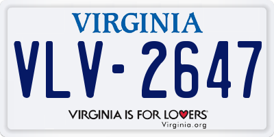 VA license plate VLV2647