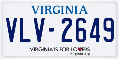 VA license plate VLV2649