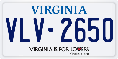 VA license plate VLV2650