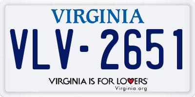 VA license plate VLV2651