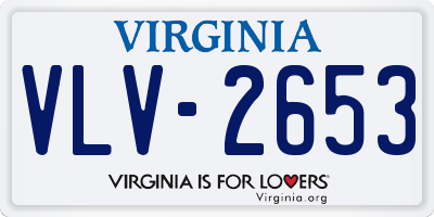 VA license plate VLV2653