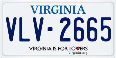 VA license plate VLV2665