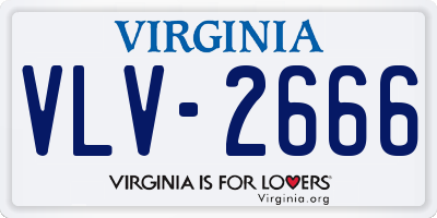 VA license plate VLV2666
