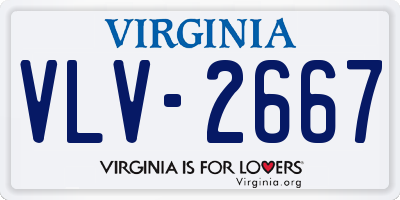 VA license plate VLV2667