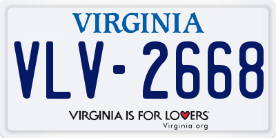 VA license plate VLV2668