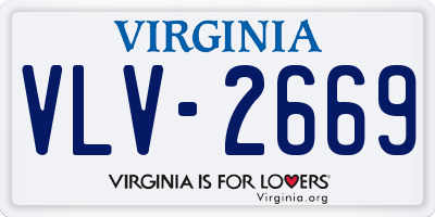 VA license plate VLV2669