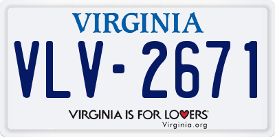 VA license plate VLV2671