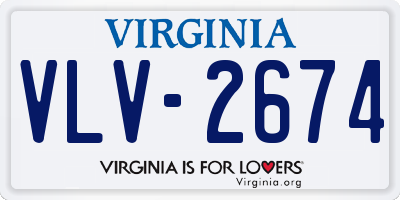 VA license plate VLV2674