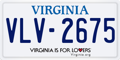 VA license plate VLV2675
