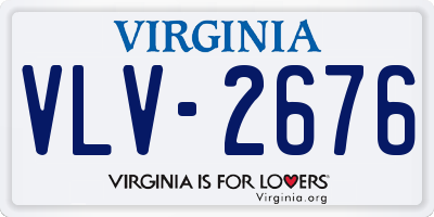 VA license plate VLV2676