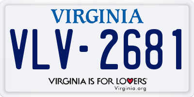 VA license plate VLV2681