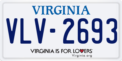 VA license plate VLV2693