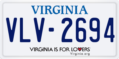 VA license plate VLV2694