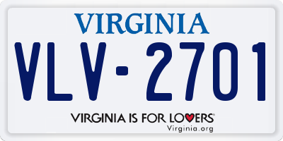 VA license plate VLV2701