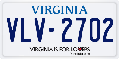 VA license plate VLV2702