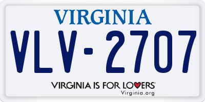VA license plate VLV2707