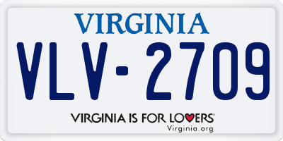 VA license plate VLV2709