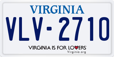 VA license plate VLV2710